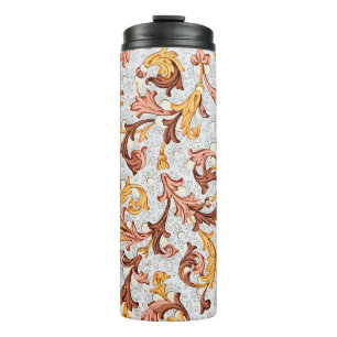 Vintage Wallpaper - Floral Pattern from 18th Centu Thermal Tumbler