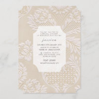 Vintage Wallpaper French Floral Pattern Invite