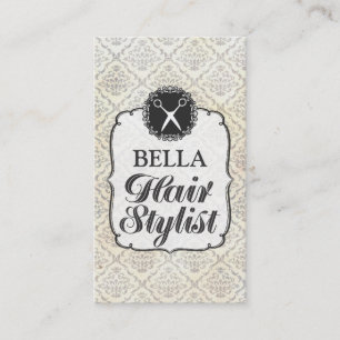 Vintage Wallpaper Hair Stylist Appointment Cards