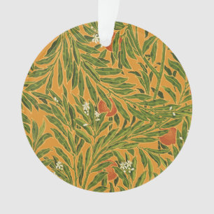 Vintage wallpaper pattern orange tree artwork ornament