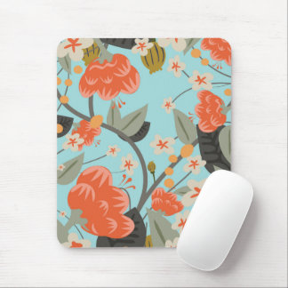 Vintage Wallpaper Rose and Flowers Mouse Mat