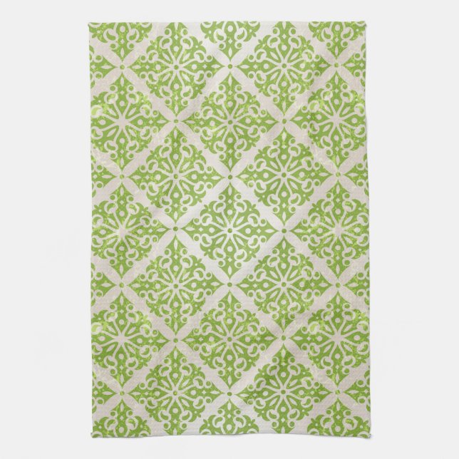 Vintage wallpaper tea towel (Vertical)