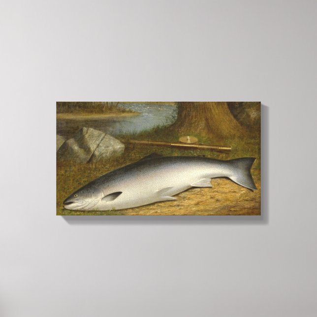 Vintage Walter Brackett The Successful Catch Canvas Print (Front)