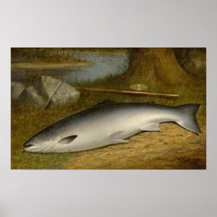 Vintage Walter Brackett The Successful Catch Poster