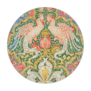 Vintage Walter Crane Cockatoo and Peacock Art Cutting Board