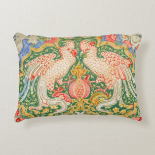 Vintage Walter Crane Cockatoo and Peacock Art Decorative Cushion