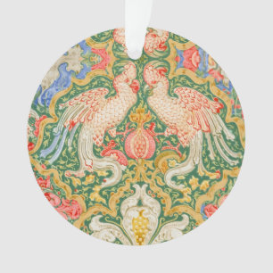 Vintage Walter Crane Cockatoo and Peacock Art Ornament