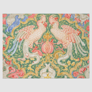 Vintage Walter Crane Cockatoo and Peacock Art Tissue Paper