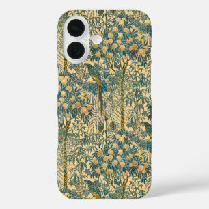 Vintage Walter Crane Macaw and Citrus Fruit Art iPhone 16 Case