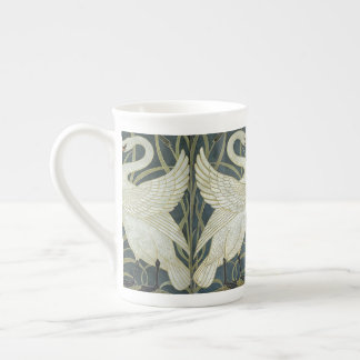 Vintage Walter Crane Swan Iris Rush Green Flowers Bone China Mug