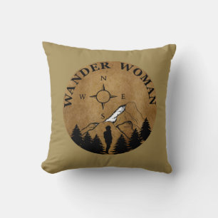 Vintage Wander Woman Hiking Cushion