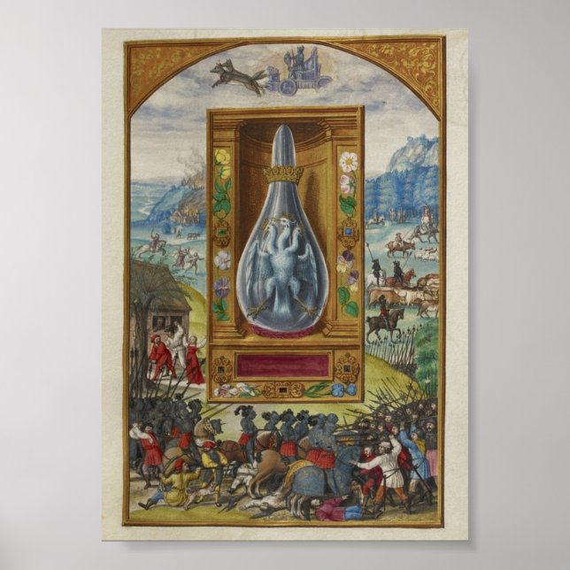 Vintage War Depiction  Poster (Front)