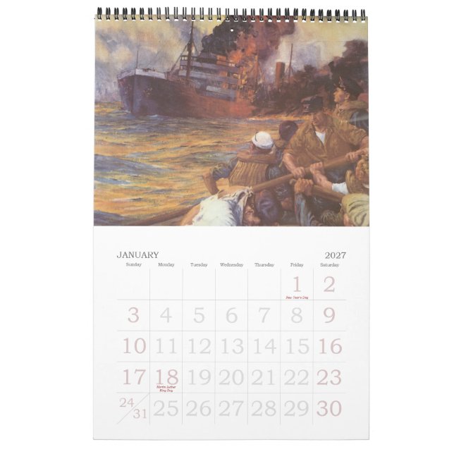 Vintage War Effort Poster Calendar 2013 (Jan 2027)