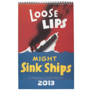 Vintage War Effort Poster Calendar 2013