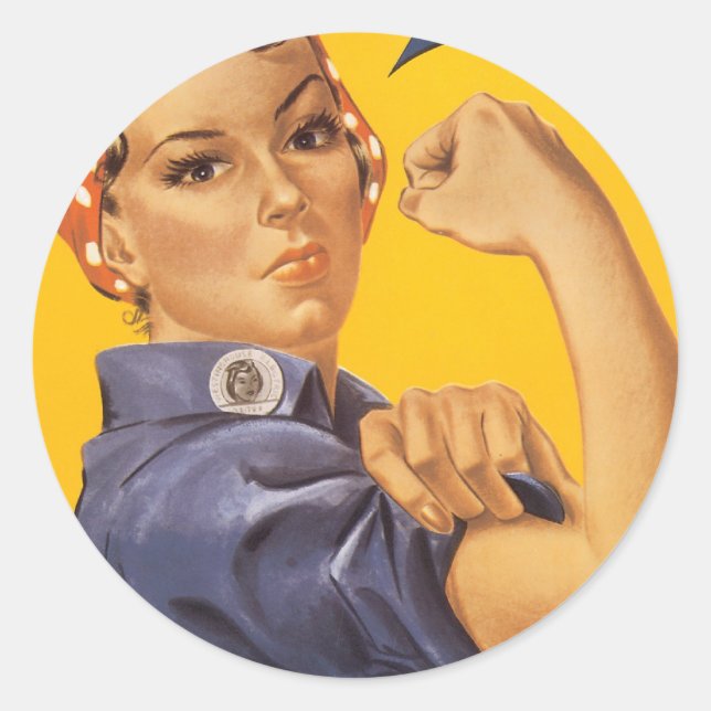 Vintage War Poster - Rosie the riveter Stickers (Front)