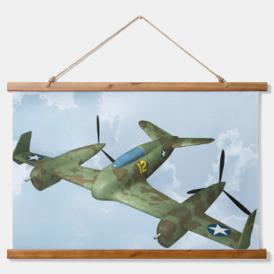 Vintage Warbird Flight Military Aviation Art Hanging Tapestry