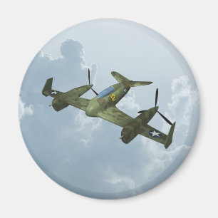 Vintage Warbird Flight Military Aviation Art Magnet