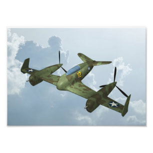 Vintage Warbird Flight Military Aviation Art Photo Print