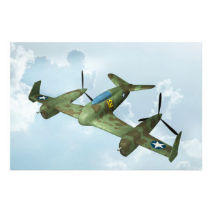 Vintage Warbird Flight Military Aviation Art Photo Print