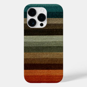 Vintage Warm Autumn Striped Pattern, Earth Tones Case-Mate iPhone 14 Pro Case