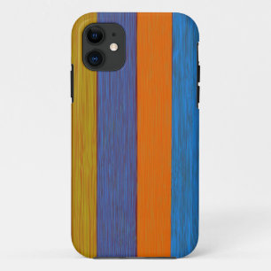 Vintage warm colours stripes iPhone 11 case