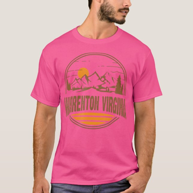 Vintage Warrenton Virginia Mountain Hiking Souveni T-Shirt (Front)