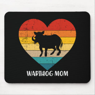 Vintage Warthog Mum Mother's Day Animal Lover Mouse Mat