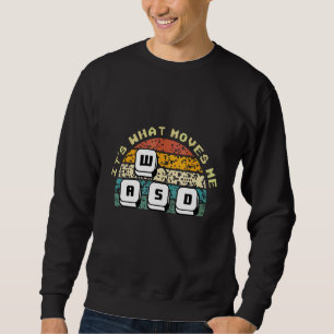 Vintage Wasd Video Gaming Controller Pc Gamer Com Sweatshirt