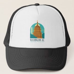 Vintage Washington D.C. United States Capitol Trucker Hat