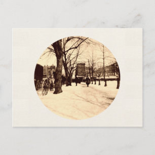 Vintage Washington DC In Snow At Christmas Holiday Postcard