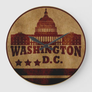 Vintage Washington DC Large Clock