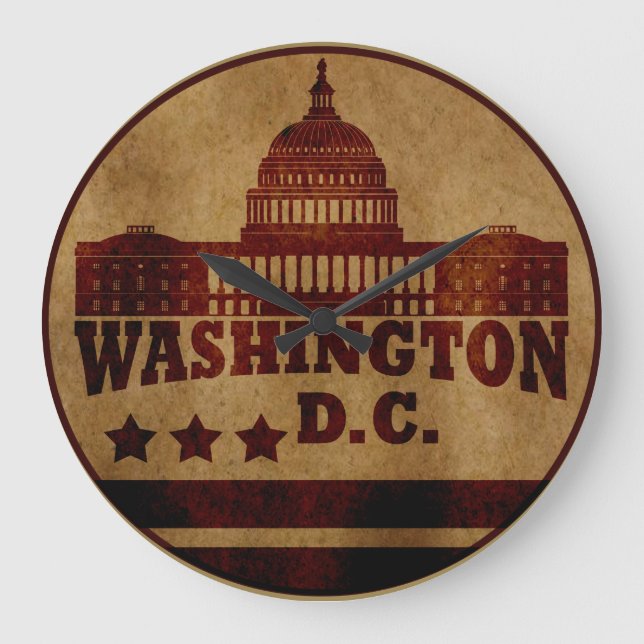 Vintage Washington DC Large Clock (Front)