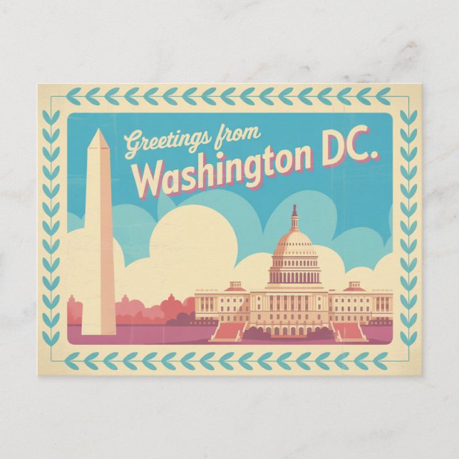 Vintage Washington DC Postcard | Greetings from (Front)