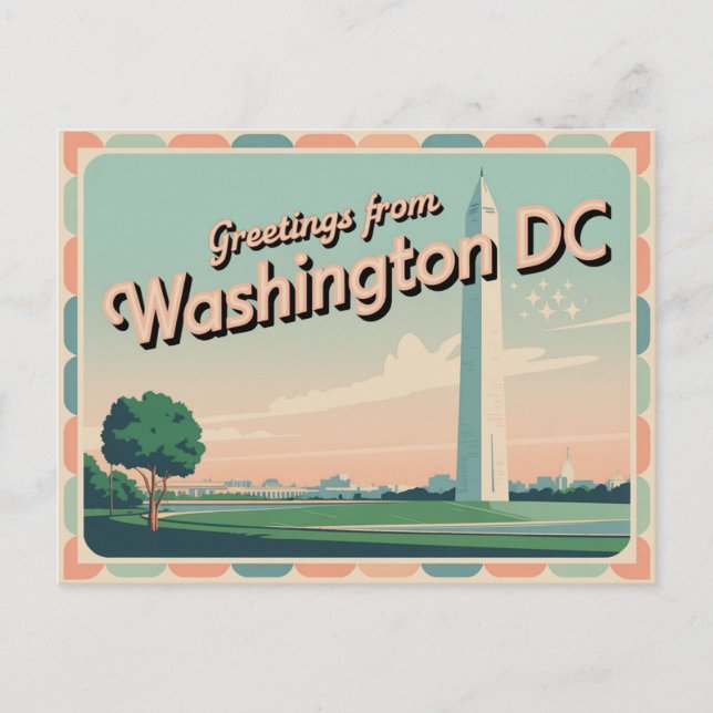 Vintage Washington DC Postcard | Greetings from (Front)