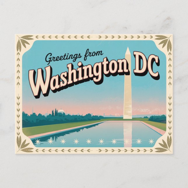 Vintage Washington DC Postcard | Greetings from (Front)