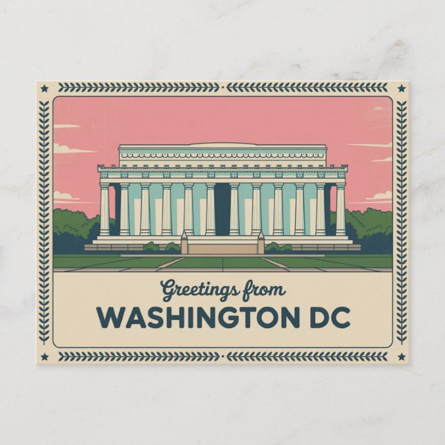Vintage Washington DC Postcard | Greetings from (Front)