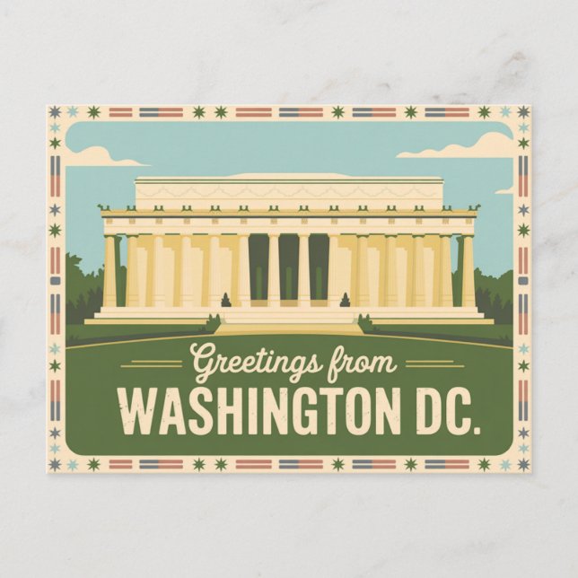 Vintage Washington DC Postcard | Greetings from (Front)