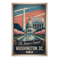 Vintage Washington DC The Nation’s Capital Retro 