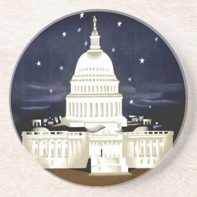 Vintage Washington DC Travel Coaster (Front)