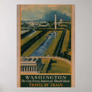 Vintage Washington DC Travel Poster