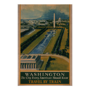 Vintage Washington DC Travel Poster