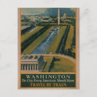 Vintage Washington DC Travel Poster