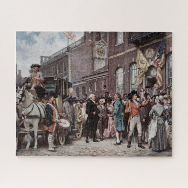 Vintage Washingtons Inaugration at Philadelphia  Jigsaw Puzzle (Horizontal)