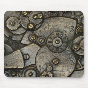 Vintage Watch Gear Mechanism Mouse Mat
