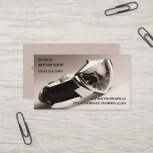 Vintage Watch Store Jewellery Store Watch Repair Business Card