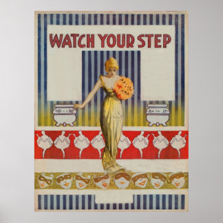 Vintage "Watch Your Step" Poster
