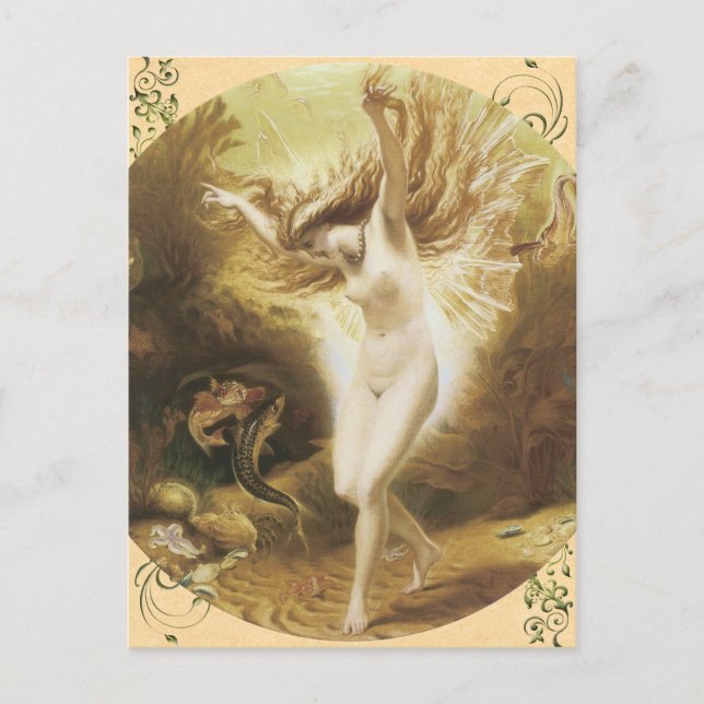 Vintage Water Faerie Postcard (Front)