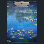 Vintage Water Lilies by Claude Monet Clipboard<br><div class="desc">Vintage Water Lilies by Claude Monet Postcard. Beautiful oil on canvas painting of a pond with water lilies in Giverny France.</div>