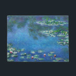 Vintage Water Lilies by Claude Monet Doormat<br><div class="desc">Vintage Water Lilies by Claude Monet Postcard. Beautiful oil on canvas painting of a pond with water lilies in Giverny France.</div>