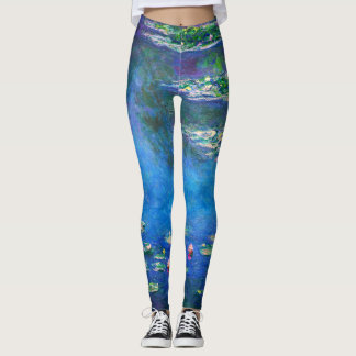 Vintage Water Lilies by Claude Monet Leggings